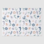 Under the Sea Mermaid Seahorse Starfish  Tissue Paper<br><div class="desc">Add some "Under the Sea" style to your presents with ocean themed tissue paper featuring a pattern of mermaids, starfish, seahorse, seashells, octopus, tropical fish, coral and seaweed. Perfect for Christmas, birthdays, or any special gift-giving occasion. Visit my "It's A Wrap" collection for coordinating gift wrap, gift tags and more....</div>