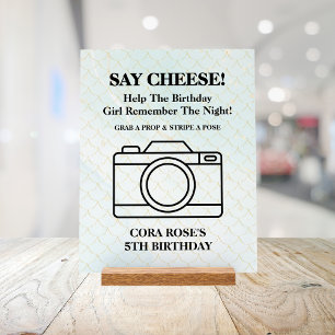 Under The Sea Mermaid Selfie Acrylic Sign