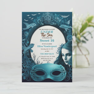 Under The Sea Mermaid Sweet 16 Invitations