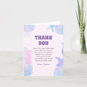 Under the Sea Mermaid Thank You Card