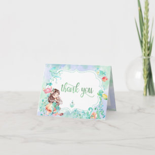 Under The Sea Mermaid Thank You Card