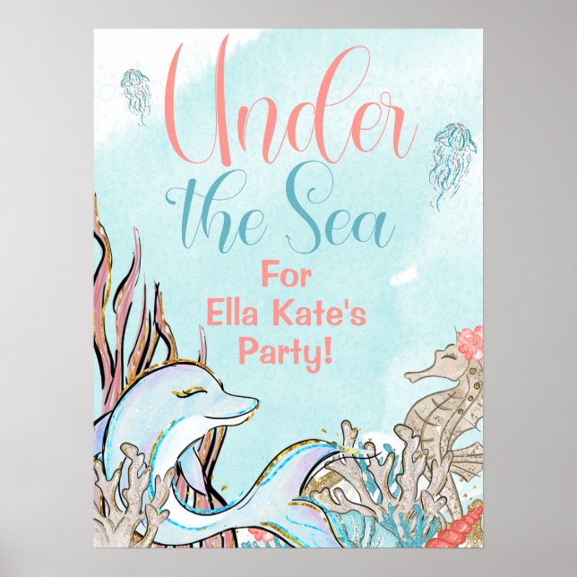 Under the Sea Mermaid Welcome Sign (Front)