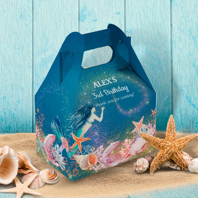 Under the Sea Mermaid Whimsical Birthday Party Favour Box (Creator Uploaded)