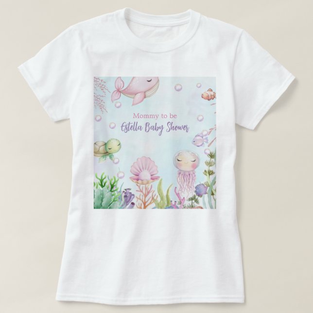Under the Sea Mummy to Be Shirt (Design Front)