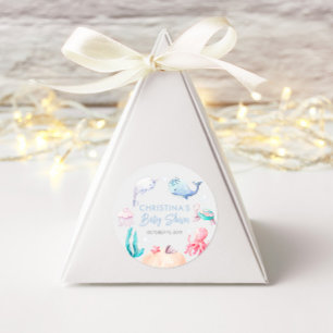 Under The Sea Nautical Baby Shower Classic Round Sticker