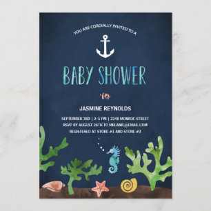 Under the Sea Nautical Baby Shower Invitation