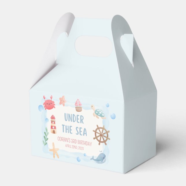 Under the Sea Nautical Favour Box (Front Side)