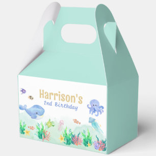 Under the Sea Nautical Whale Turtle Birthday Favour Box