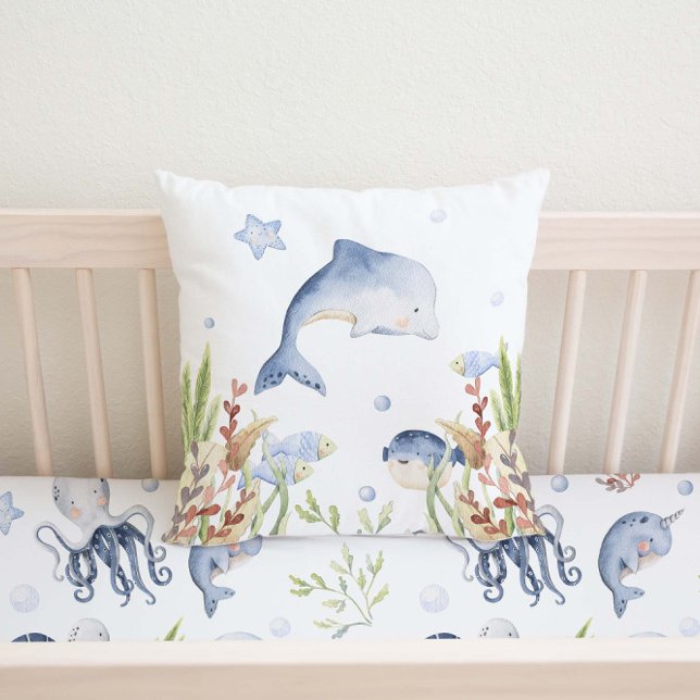 Under the sea Nursery Decor, Dolphin Cushion (Creator Uploaded)