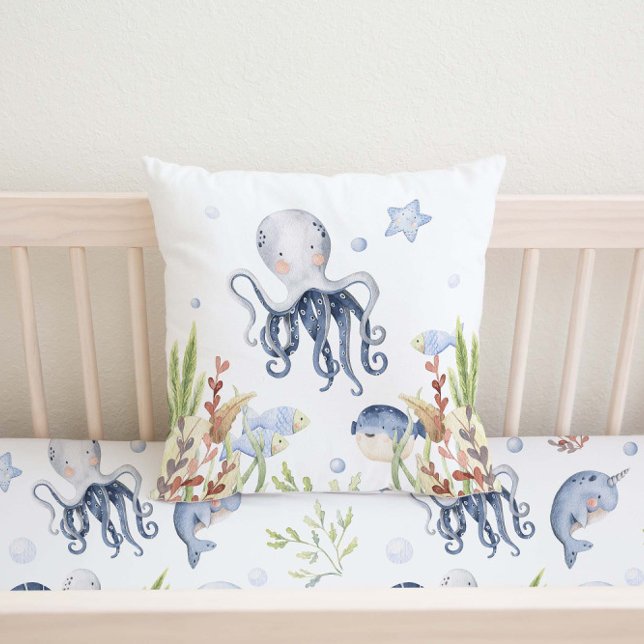 Under the Sea Nursery Decor, Octopus Cushion (Creator Uploaded)