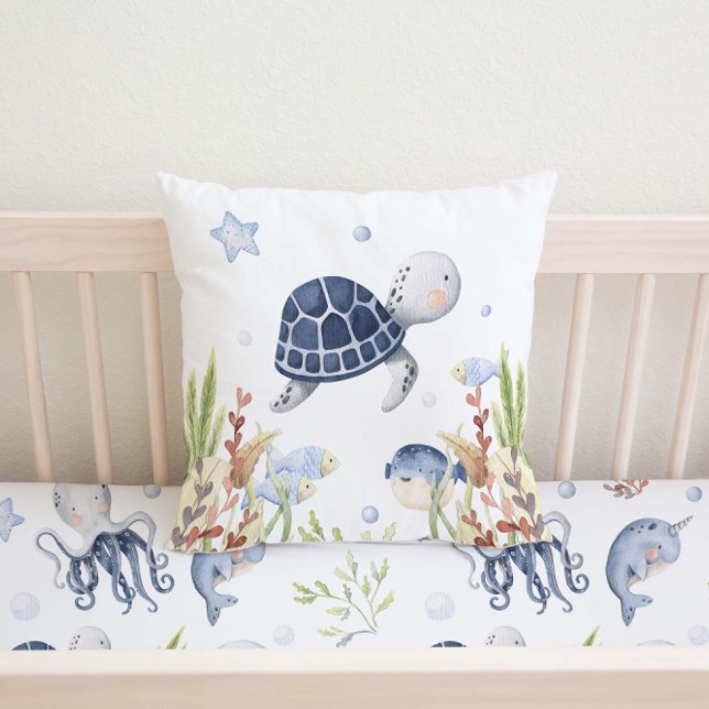 Under the Sea Nursery Decor, Turtle Cushion (Creator Uploaded)