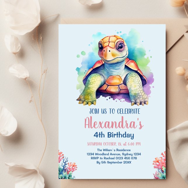 Under the Sea Ocean Animals Birthday Invitation (Creator Uploaded)