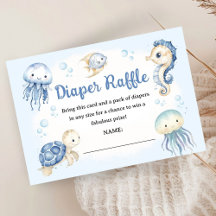 Under The Sea Ocean Baby Shower Boy Diaper Raffle