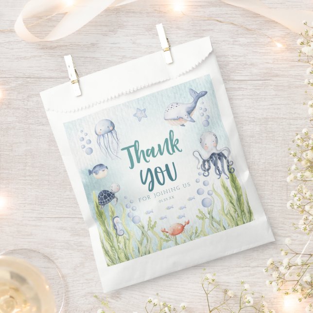 Under The Sea Ocean Baby Shower Favour Bag (Clipped)