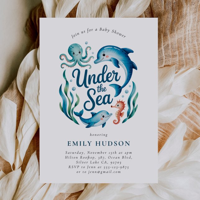 Under The Sea Ocean Baby Shower Invitation (Creator Uploaded)