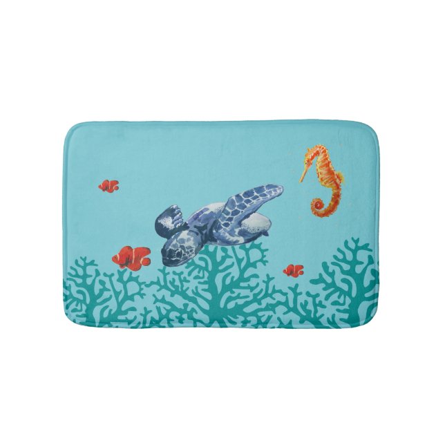 Under the Sea Ocean Bath Mat (Front)