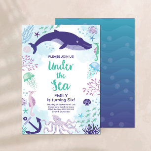 Under The Sea Ocean Birthday Invitation