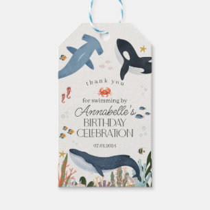Under the Sea Ocean Birthday Party Favours Gift Tags