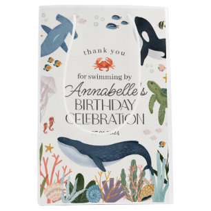 Under the Sea Ocean Birthday Party Favours Medium Gift Bag