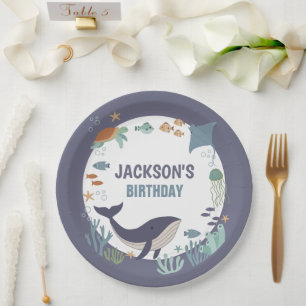 Under the Sea Ocean Birthday Plates