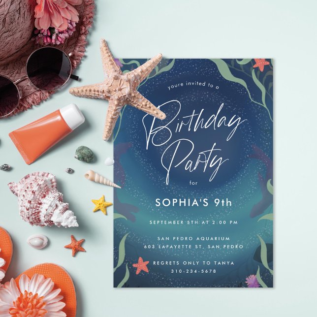 Under the sea Ocean Kids Birthday Party Invitation (Creator Uploaded)