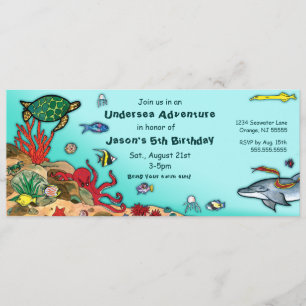Under the Sea- Ocean Life Invitation