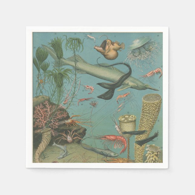 Under the sea Ocean Marine animal party Napkin (Front)