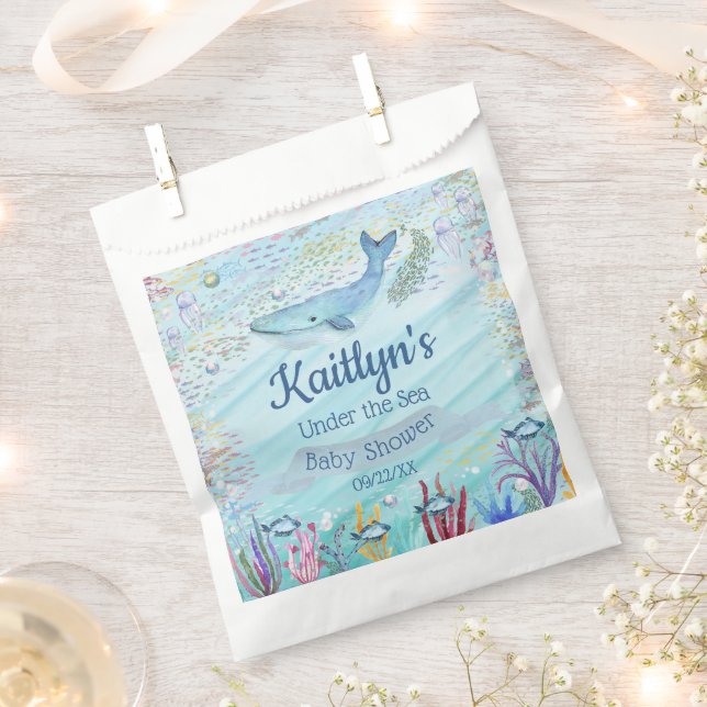 Under The Sea | Ocean Themed Baby Shower Favour Bag (Clipped)