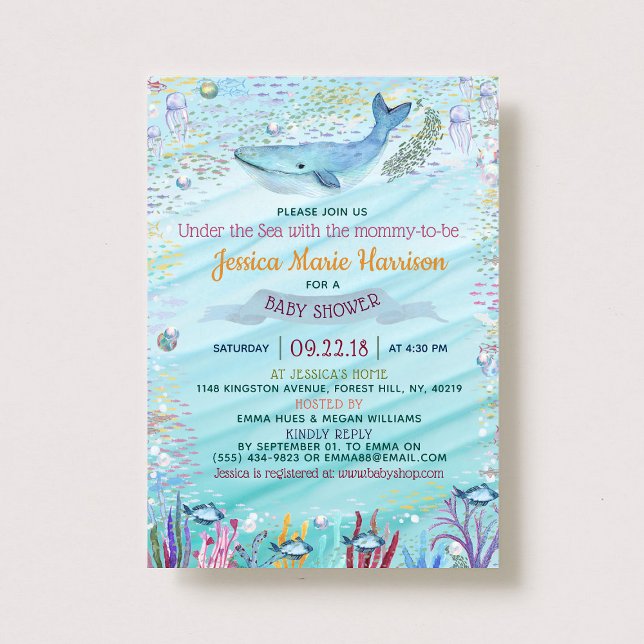 Under The Sea | Ocean Themed Baby Shower Invitation (Creator Uploaded)