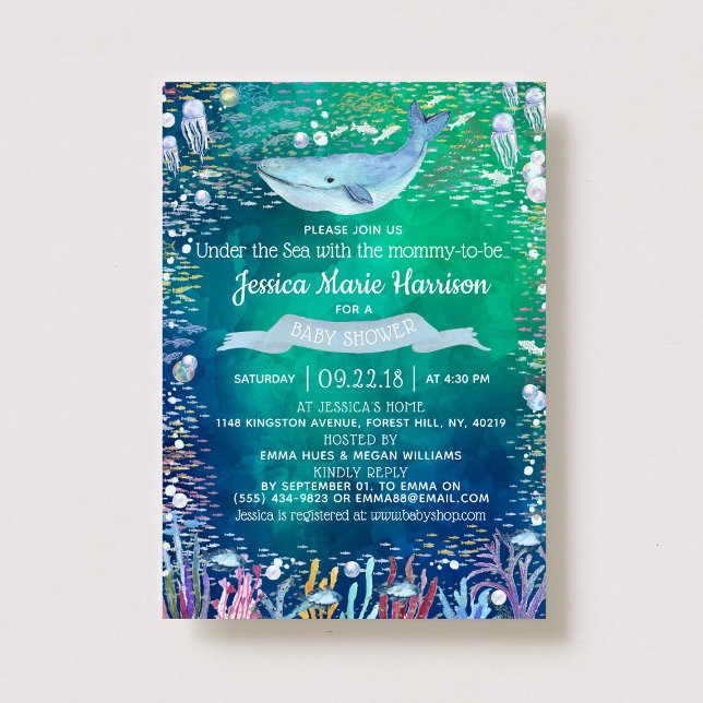 Under The Sea | Ocean Themed Baby Shower Invitation (Creator Uploaded)
