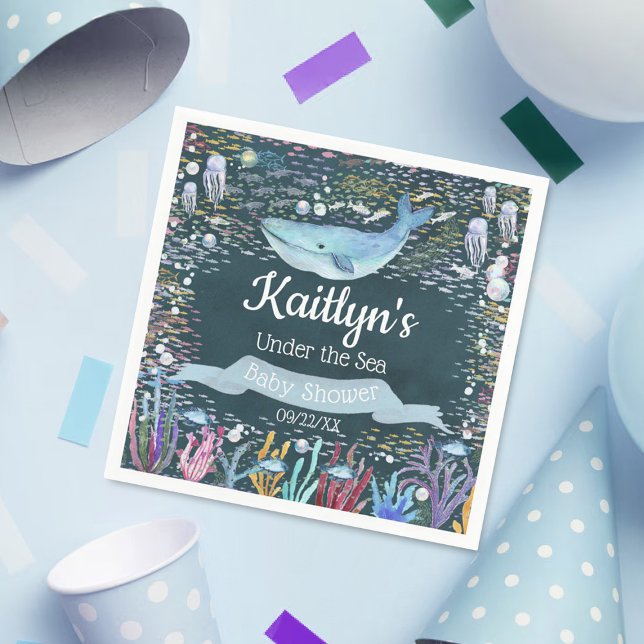 Under The Sea | Ocean Themed Baby Shower Napkin (Creator Uploaded)