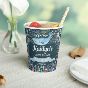 Under The Sea Ocean Themed Baby Shower Paper Cups
