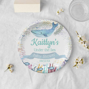 Under The Sea   Ocean Themed Baby Shower Paper Plate