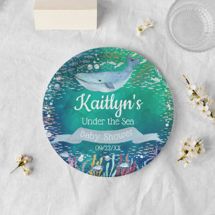 Under The Sea   Ocean Themed Baby Shower Paper Plate