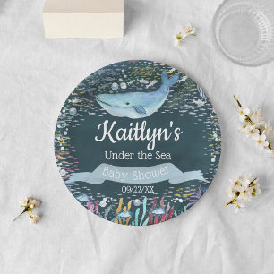 Under The Sea   Ocean Themed Baby Shower Paper Plate