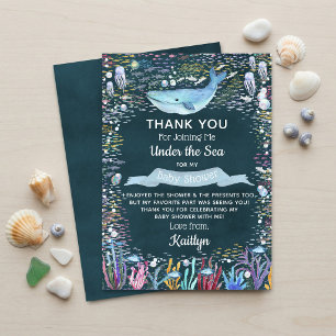 Under The Sea Ocean Themed Baby Shower Thank You Card