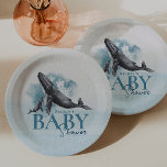 Under The Sea Ocean Whale Baby Shower Paper Plate<br><div class="desc">Introducing our under the sea ocean whale baby shower paper plates, a captivating design that beautifully blends tropical elements with minimalist charm. This unique invitation captures the essence of an under-the-sea theme, featuring soothing watercolor shades of blue and grey with nautical sea creatures. Its casual yet sophisticated style appeals to...</div>
