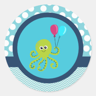 Under the Sea Octopus Stickers - Party Favours
