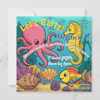 Under the Sea Party Holiday Card