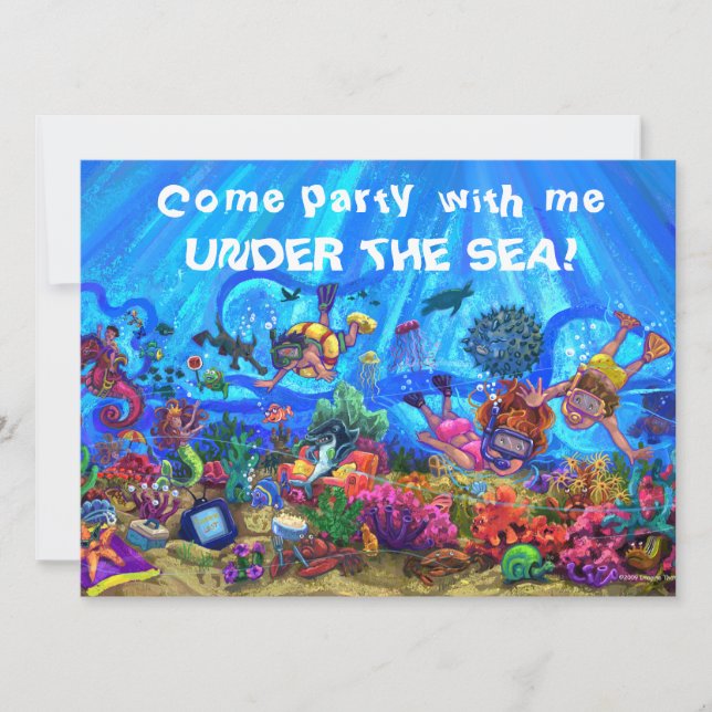 Under the Sea Party Invitation (Front)