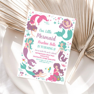 Under the Sea Party Mermaid Birthday Invitation