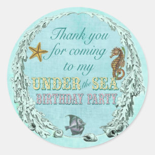 Under the Sea Party Thank You Sticker