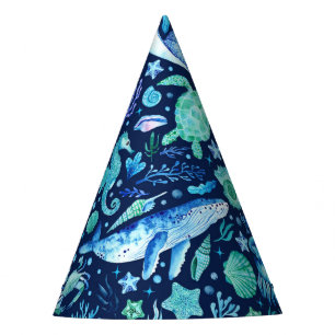 Under the Sea Party Watercolor Hat