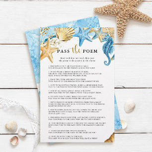 Under the Sea Pass the Poem Bridal Shower Game