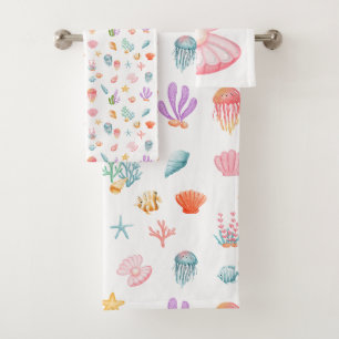 Under The Sea Pattern Bath Towel Set