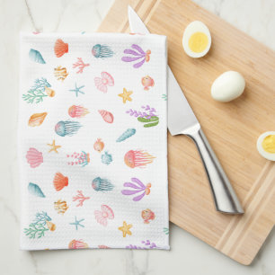 Under The Sea Pattern Tea Towel
