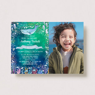 Under The Sea Photo Any Age Birthday Invitations