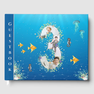 Under The Sea Photo Collage Big 3rd Birthday Guest Book
