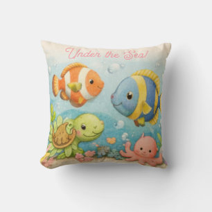 Under the Sea Pillow   Kids Ocean Decor