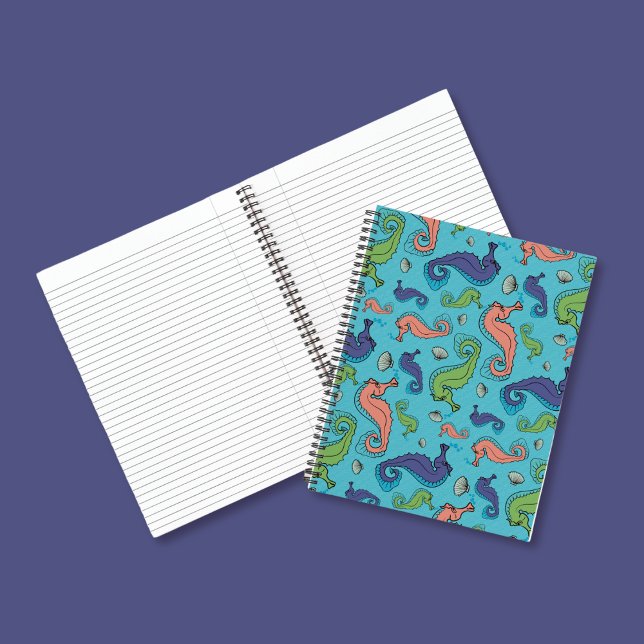 Under the Sea - Playful Seahorse and Shell Pattern Notebook (Creator Uploaded)